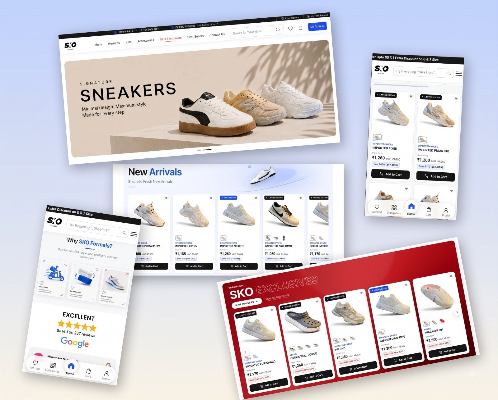 SKO FORMALS FOOTWEAR E-commerce Website Design