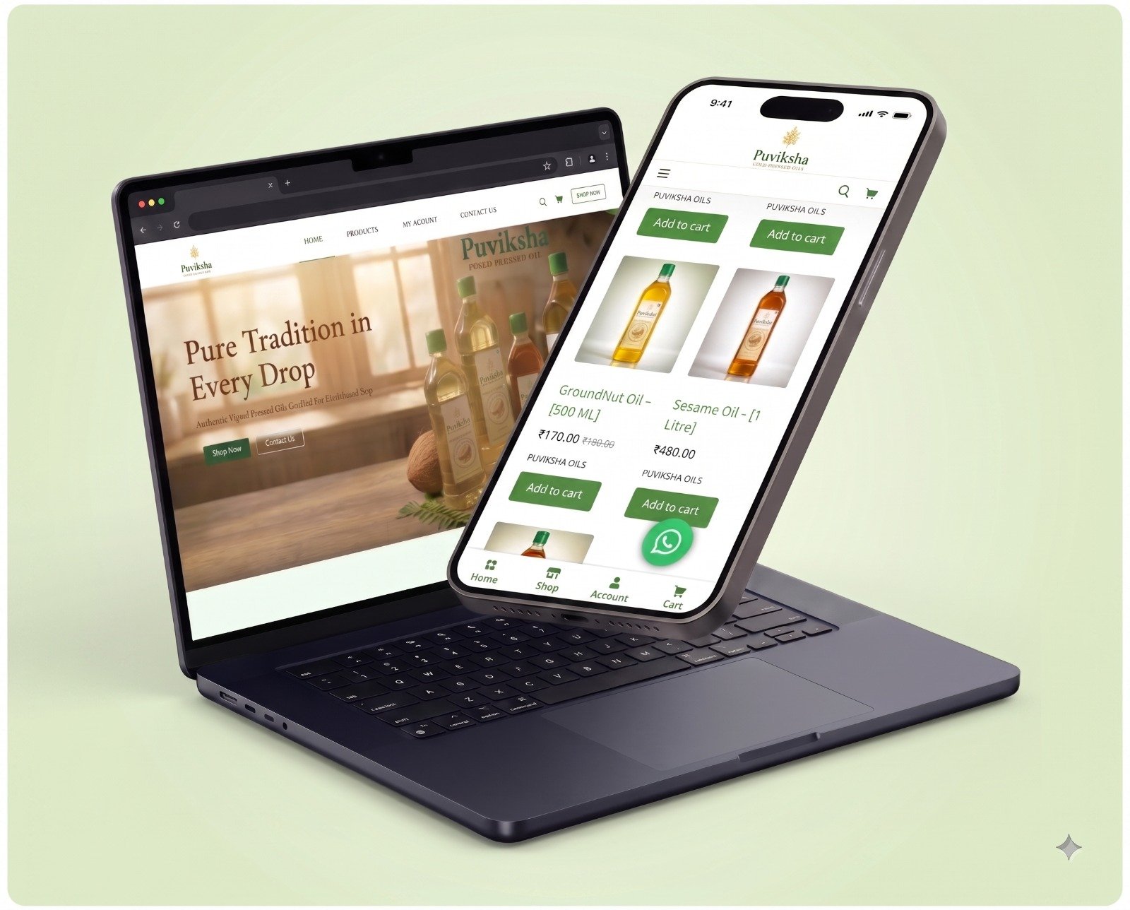 Puviksha Oils Website